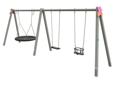 COL-19 - Columpio 3 asientos Nido-plano-cuco